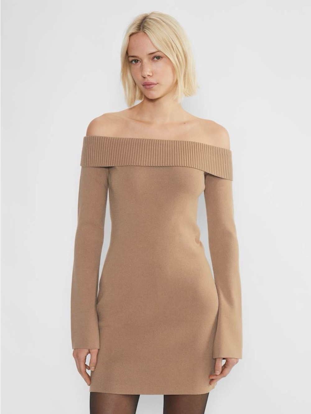 Sunday Best Firebird Longsleeve Sweater Dress Constant Camel Size S